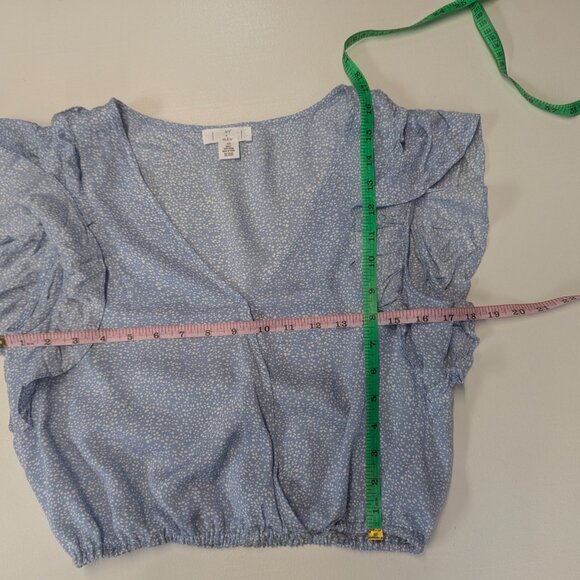 Ivy + Main Size Medium Crop Top Baby Blue - Picture 9 of 12